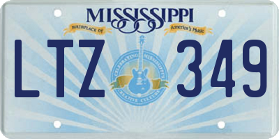 MS license plate LTZ349