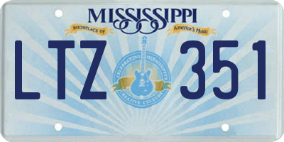MS license plate LTZ351
