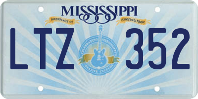 MS license plate LTZ352
