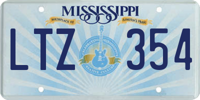 MS license plate LTZ354