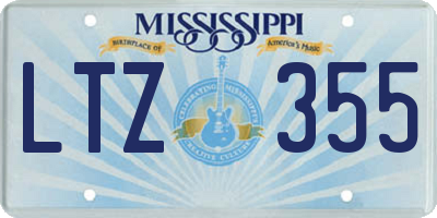 MS license plate LTZ355