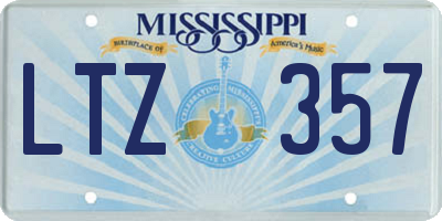 MS license plate LTZ357