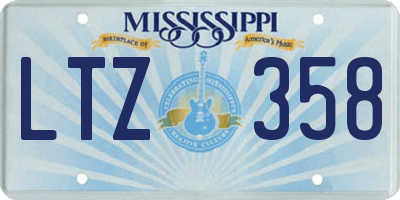MS license plate LTZ358