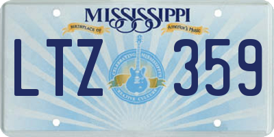 MS license plate LTZ359