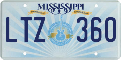 MS license plate LTZ360