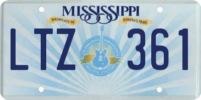 MS license plate LTZ361