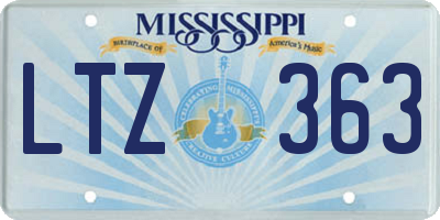 MS license plate LTZ363