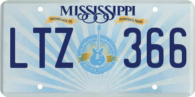 MS license plate LTZ366