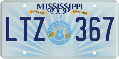 MS license plate LTZ367