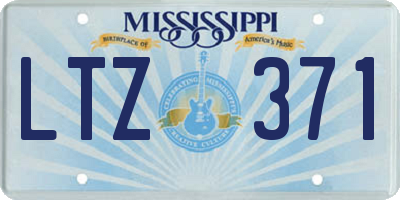 MS license plate LTZ371