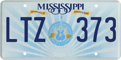 MS license plate LTZ373