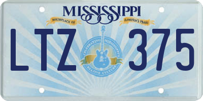 MS license plate LTZ375