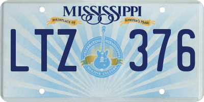 MS license plate LTZ376