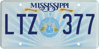 MS license plate LTZ377