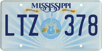 MS license plate LTZ378