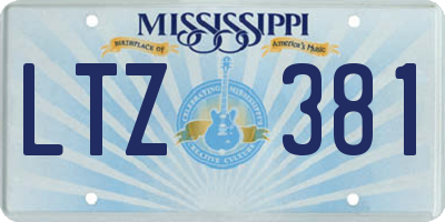 MS license plate LTZ381