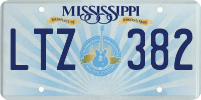 MS license plate LTZ382