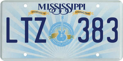 MS license plate LTZ383