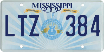 MS license plate LTZ384