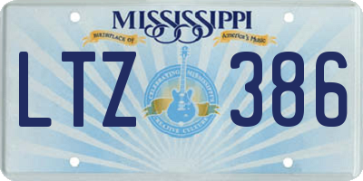 MS license plate LTZ386