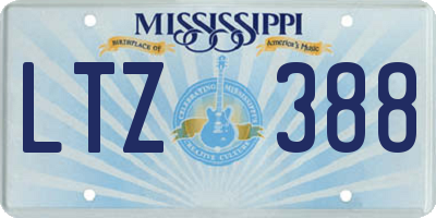 MS license plate LTZ388