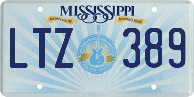 MS license plate LTZ389