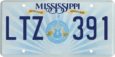 MS license plate LTZ391