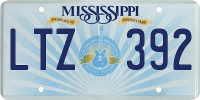 MS license plate LTZ392