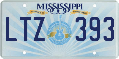 MS license plate LTZ393
