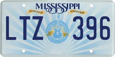 MS license plate LTZ396