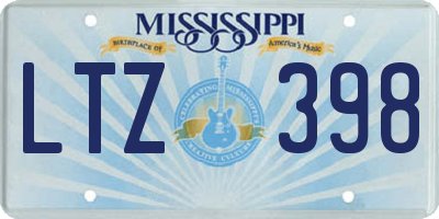 MS license plate LTZ398