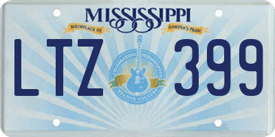 MS license plate LTZ399