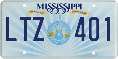 MS license plate LTZ401