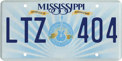 MS license plate LTZ404