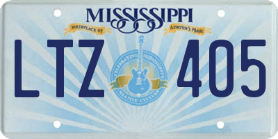 MS license plate LTZ405