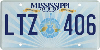MS license plate LTZ406