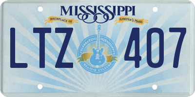 MS license plate LTZ407