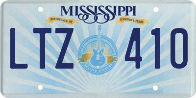 MS license plate LTZ410
