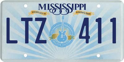 MS license plate LTZ411