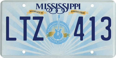 MS license plate LTZ413