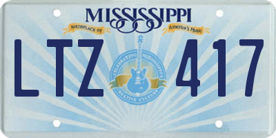 MS license plate LTZ417