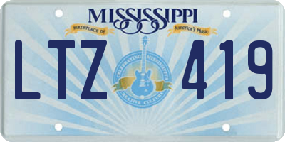 MS license plate LTZ419