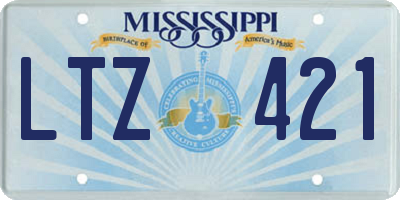 MS license plate LTZ421