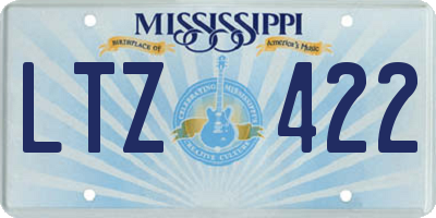 MS license plate LTZ422