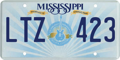 MS license plate LTZ423
