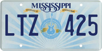 MS license plate LTZ425
