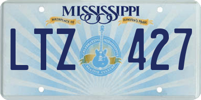 MS license plate LTZ427