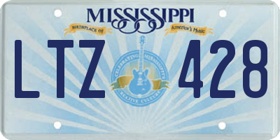MS license plate LTZ428