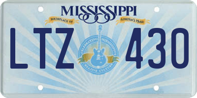 MS license plate LTZ430