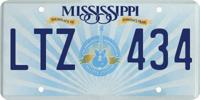 MS license plate LTZ434